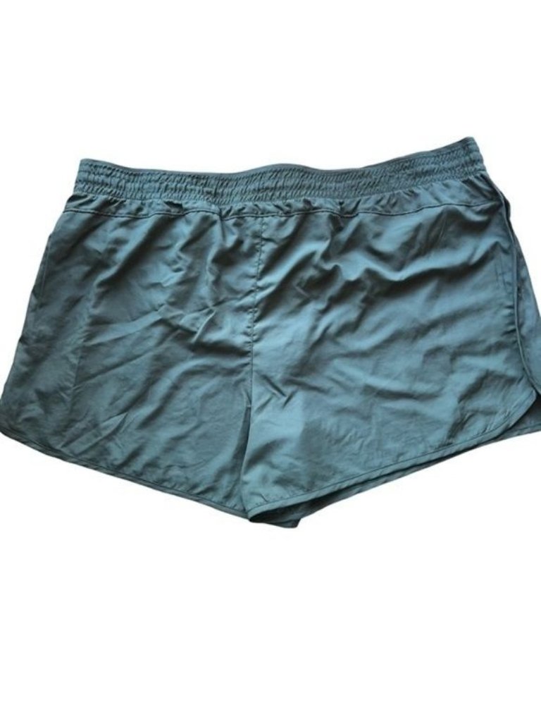 Avia Shine Athletic Shorts Womens 3x/22 Green Side Pockets & Built-In Liner